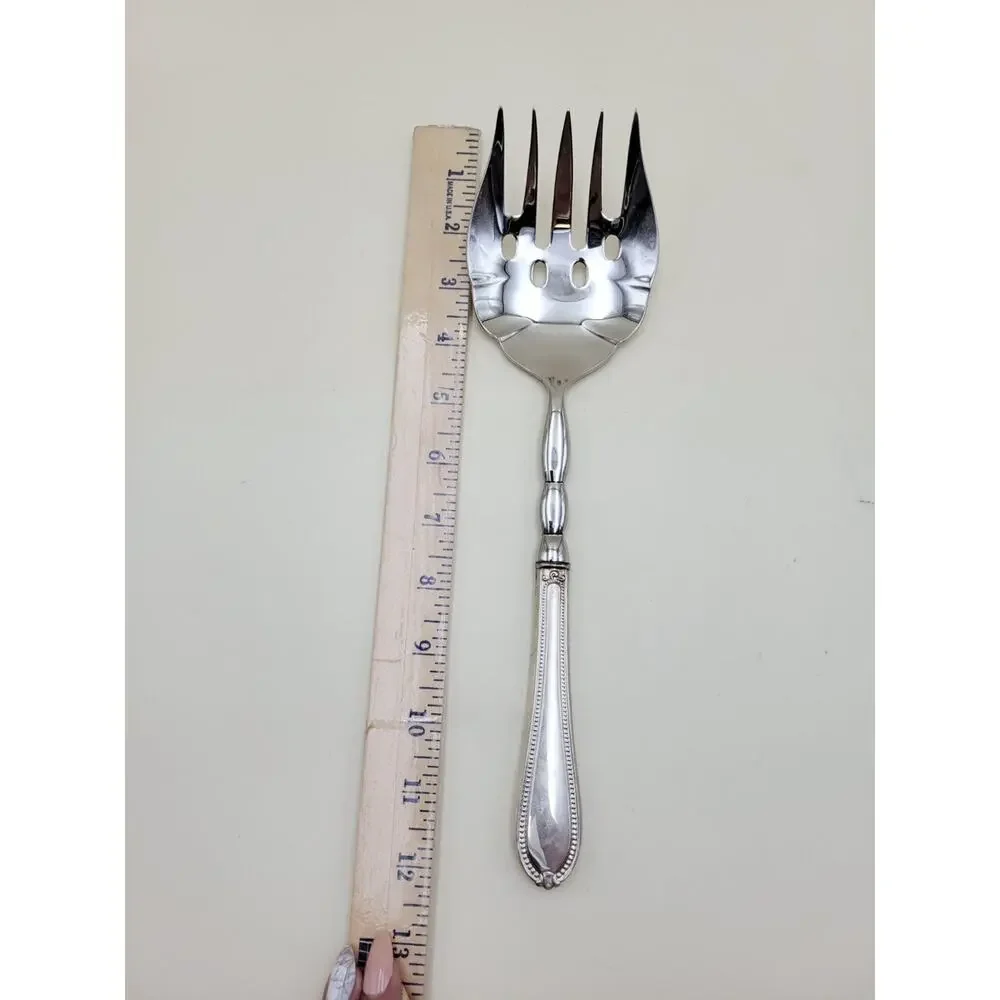 Tuttle Triumph Sterling Silver Serving Fork Modern Neiman Marcus ORIGINAL BOX
